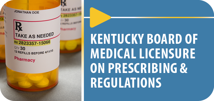 CARE Kit website button — Kentucky Board of Medical Licensure on Prescribing & Regulations