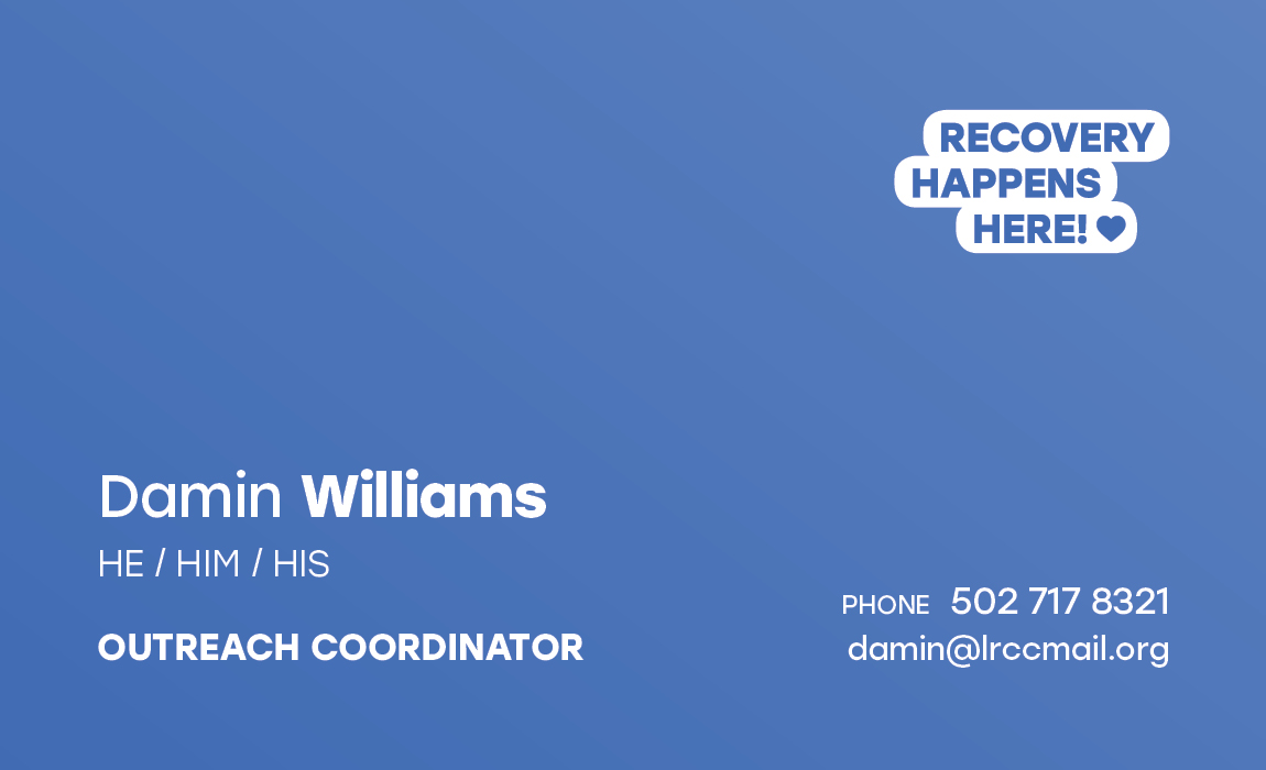 Business card — blue, back