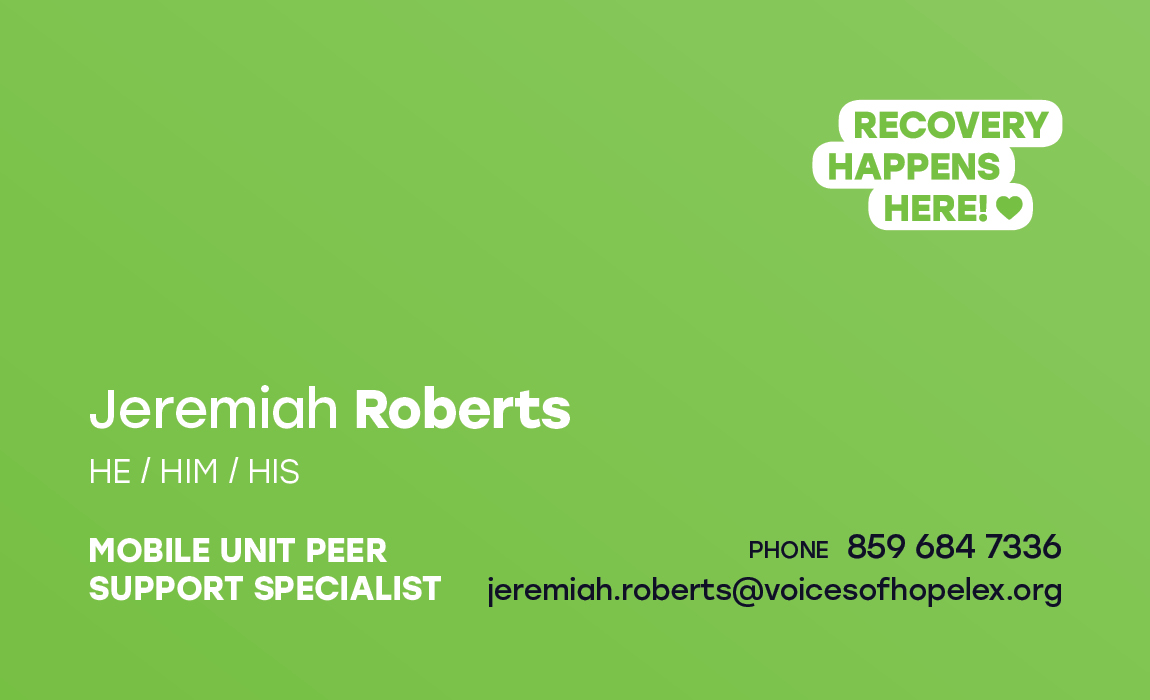 Business card — green, back