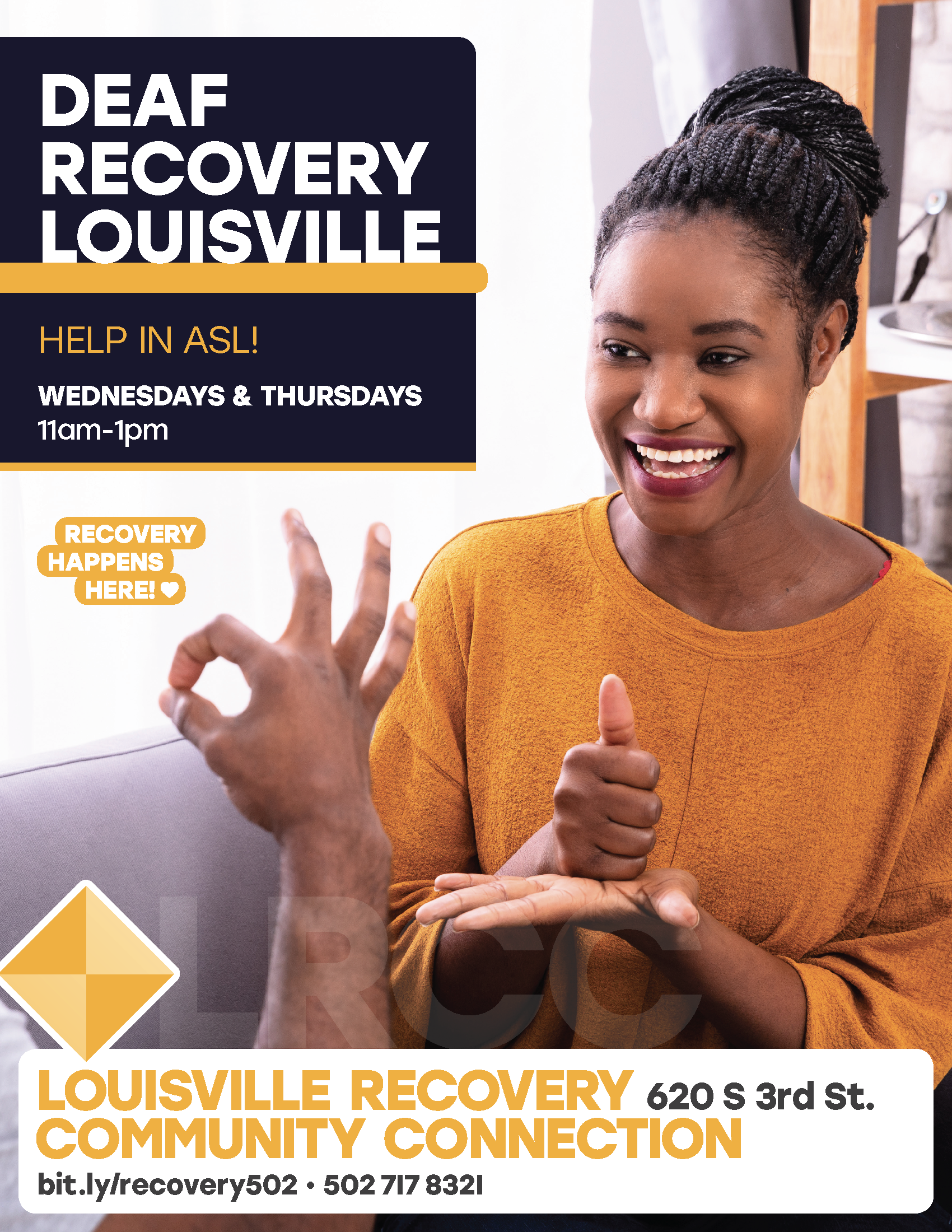 Deaf Recovery Louisville flyer