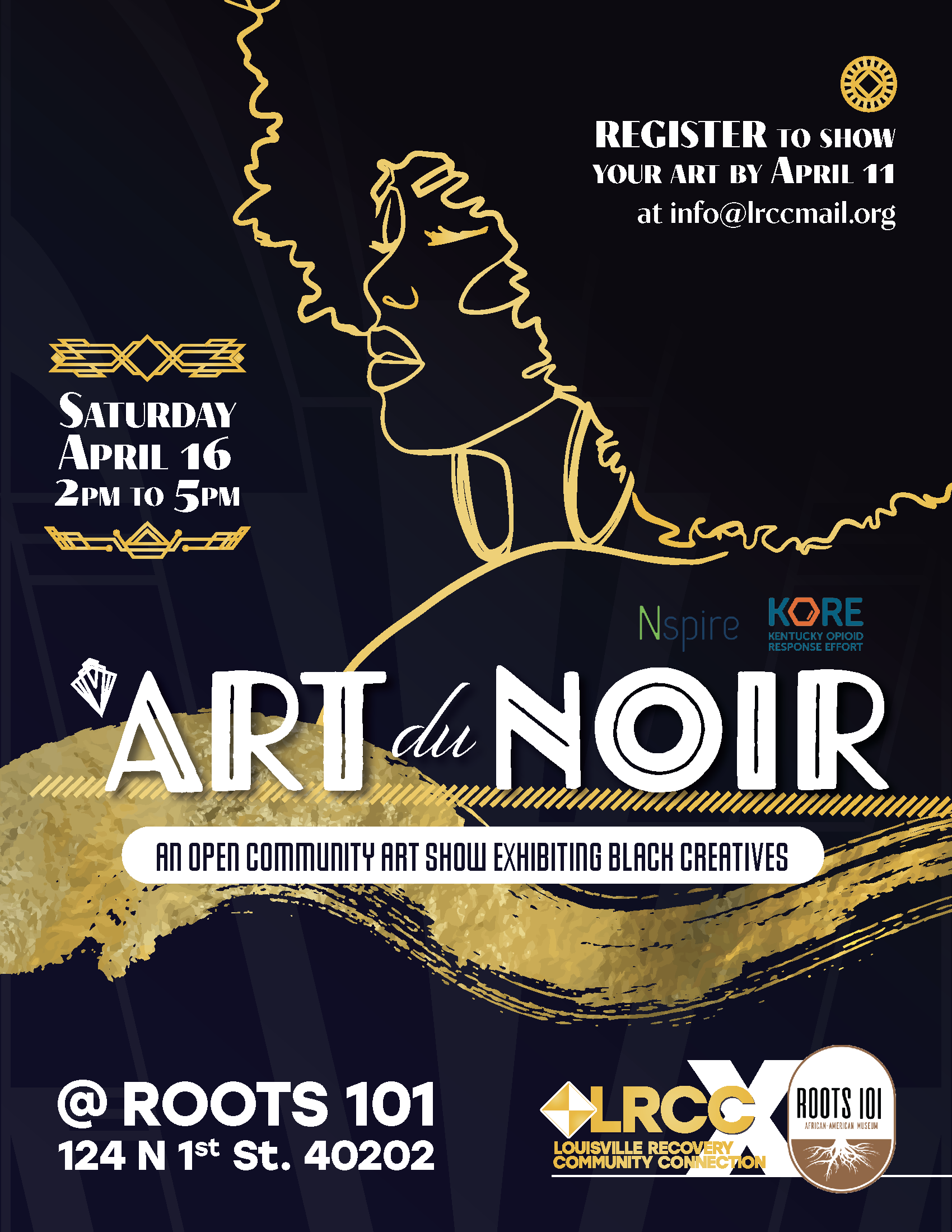 Nspire Art du Noir — art show flyer