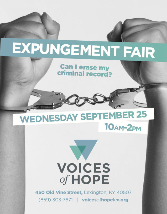 Voices of Hope — Expungement Fair flyer