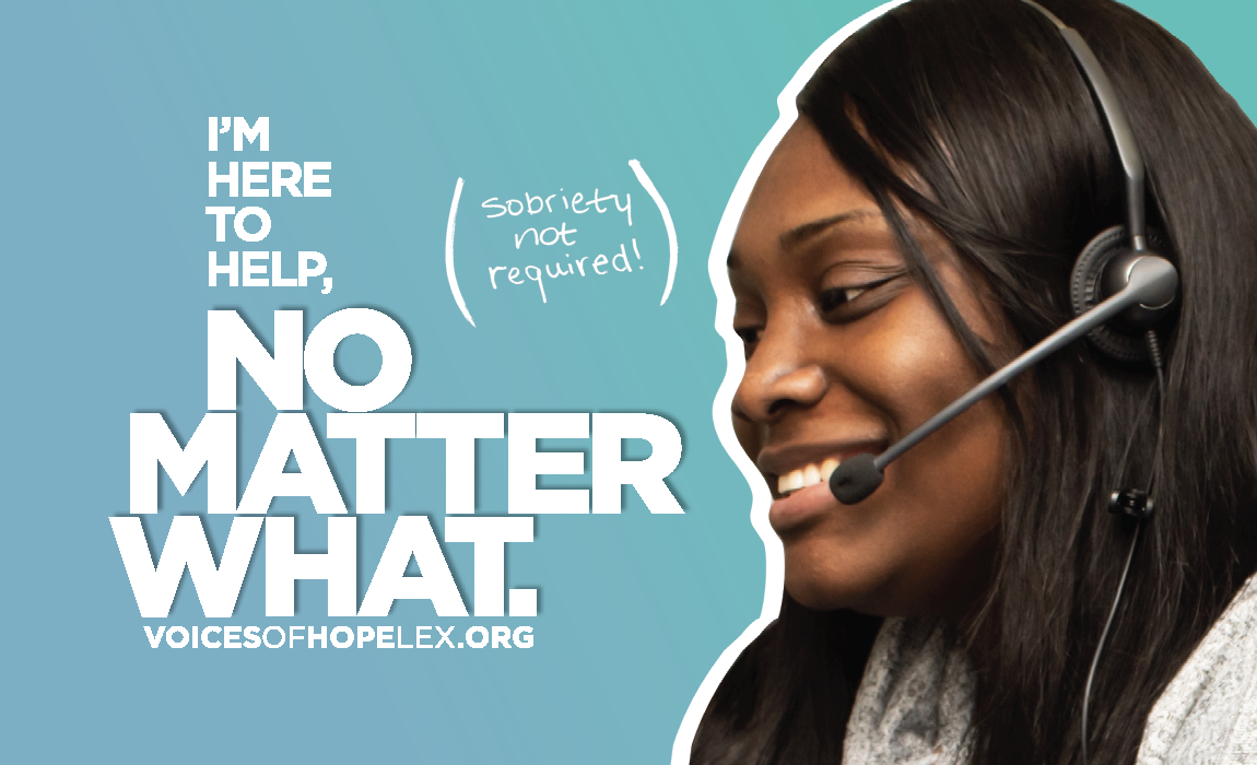 Voices of Hope — No Matter What business card, front